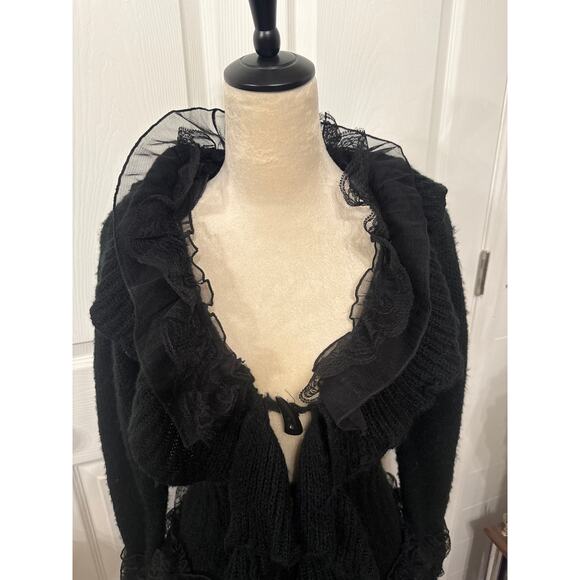 Carmen by Dance in Brazil Victorian Gothic Witchy Open Front Knit Sweater, OSFM - Picture 5 of 12